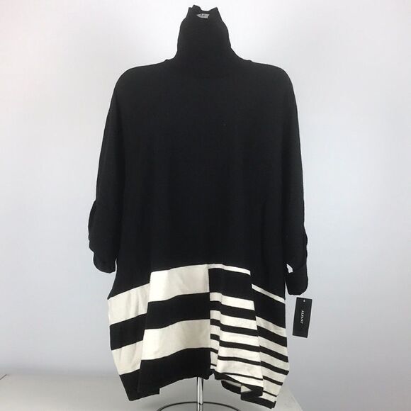 Alfani Plus Colorblocked Turtleneck Poncho women’s size 2X - Picture 2 of 4